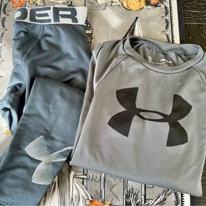Under Armour Charcoal Gray Activewear Set, Youth size Small